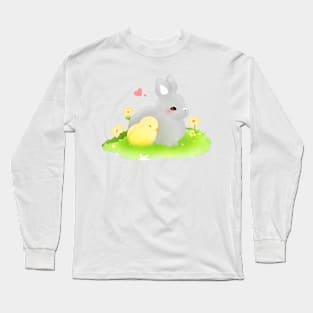 Rabbit And Baby Duck Long Sleeve T-Shirt